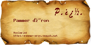 Pammer Áron névjegykártya